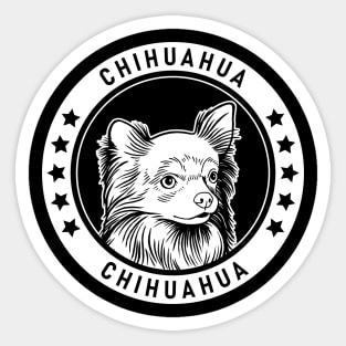 Long Haired Chihuahua Fan Gift Sticker